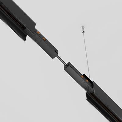 Коннектор питания прямой гибкий 5см Exility черный, TRA034CPC-42B-5. TM Maytoni