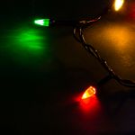 A-425 гирлянда светодиодная 4.5м, провод черного цвета, 50LED