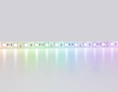 Комплект светодиодной ленты RGB 5m GS2402 5050 60Led /14.4W m/ 12V IP20 RGB/ 5000*10*1.87mm/ кратность резки 50mm (4 конт.) (адаптер, вилка, контроллер, пульт в комплекте)