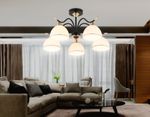 Подвесной светильник TR3162/5 BK/FGD черный/золото E27/5 max 60W D580*300