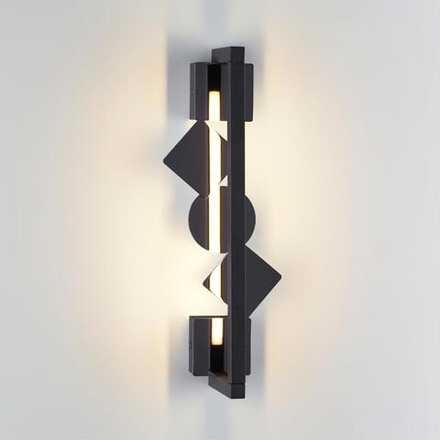 6690/7WL HIGHTECH ODL_EX24 017 Настенный светильник черный/черн полиров/металл/акрил поворотный на 360° IP20 LED 7W 184Лм 3000K GEOS