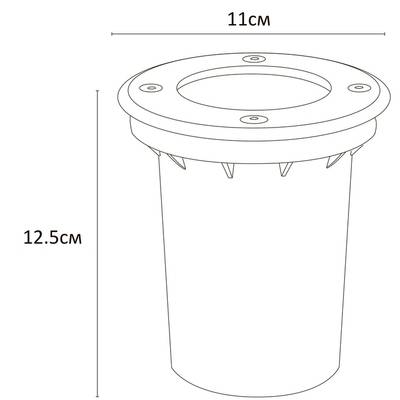 Тротуарный светильник Arte Lamp PIAZZA A6017IN-1SS, 1хGU10