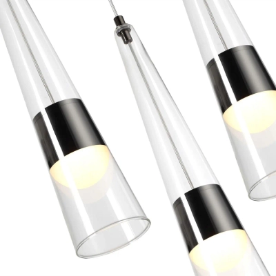 5044/42L L-VISION ODL24 435 глянц.темн.хром/прозрачный/металл/стекло Люстра LED 42W 3000K 4167Лм LUMP