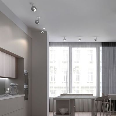 Встраиваемый светодиодный светильник Ball 8W 4200K серебро 9925 LED