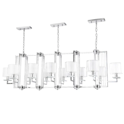 Люстра Crystal Lux NICOLAS SP12 L1600 NICKEL/WHITE 3400/312L