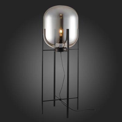 SL1050.725.01 Торшер ST-Luce Черный/Дымчатый E27 1*40W (из 2-х коробок)