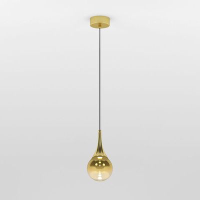 Подвесной светодиодный светильник со стеклянным плафоном 50256/1 LED золото