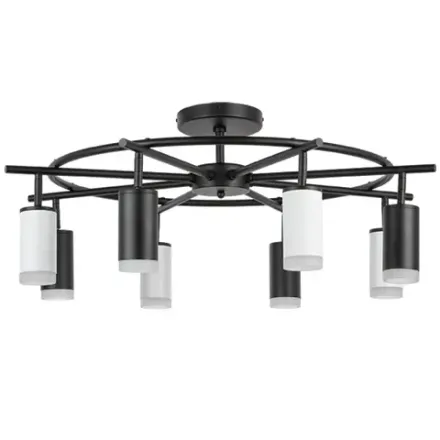 LR7183743640 Люстра RULLO 8х50W GU10 ЧЕРНЫЙ/БЕЛЫЙ (571718+214437-4+214436-4+202430-8)