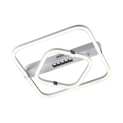 7665/64LS MITRA LED SN Светильник пластик/белый LED 64Вт 3000-4000-6000K 545х505 IP20 пульт ДУ TRECKY
