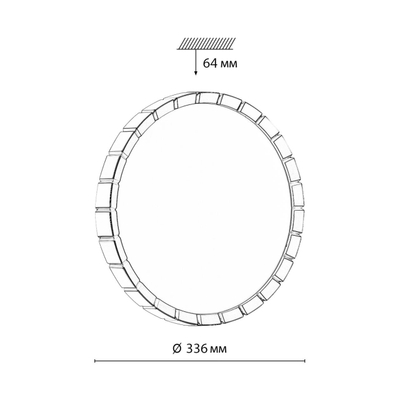 7649/CL PALE SN 142 Светильник пластик/белый/черный LED 30Вт 4000К D336 IP43 ATABI BLACK