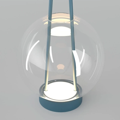 Настольный светодиодный светильник со стеклянным плафоном 80507/1 синий, LED