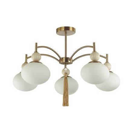 8272/5C NEOCLASSI LN26 040 латунь/бежевый/белый, металл/керамика/стекло Люстра потолочная Е14 5*40W 220V GLORIYA