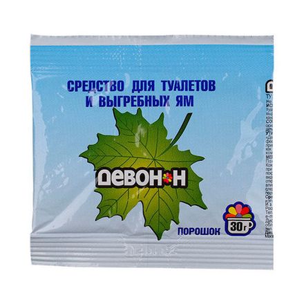 Порошок Девон-Н для биотуалетов, выгребных ям и септиков, 30 гр.