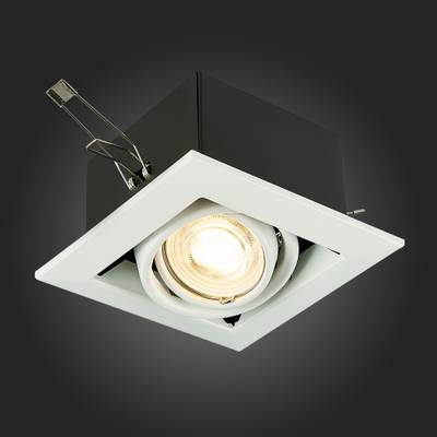 ST250.558.01 Св-к встр. Черный, Белый GU10 1*50W  IP20 L126xW126xH70 220V Без ламп