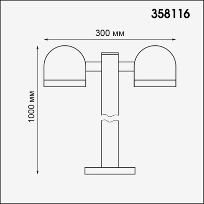 358116 STREET NT19 367 темно-серый Ландшафтный светильник IP65 LED 3000К 20W 100-240V GALEATI