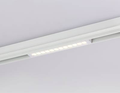 Светильник светодиодный трековый для шинопровода Magnetic GL1715 WH белый IP20 12W 4200K 220V 24° 232*25*42 (Без ПДУ)