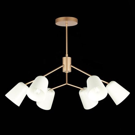 SLE155902-06 Люстра потолочная Золотистый/Белый E14 6*40W