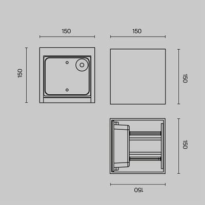 Архитектурная подсветка Fulton 3000К 20Вт IP 54, O572WL-L20GR3K. TM Maytoni