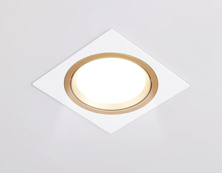 Светильник встраиваемый поворотный точечный TN51916 WH/GD белый/золото GX53 max 12W 115*115*23