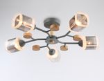 Светильник подвесной TR303323/5 WH/GD/CL/FR белый/золото/прозрачный/белый матовый E27*5 max 60W D620*200