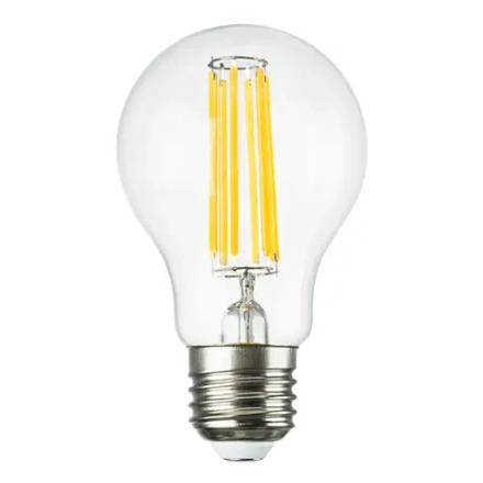 933002 Лампа энергосберегающая LED FILAMENT 220V A60 E27 8W=80W 810LM 360G CL 3000K 15000H