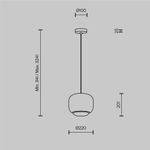 Подвесной светильник Brio 3000К 12Вт MOD466PL-L12B3K. TM Maytoni