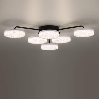8236/6CL LEDIO LN25 черный, металл/акрил Люстра потолочная с пультом ДУ LED 85W 3000-6000К 220V DIDANA
