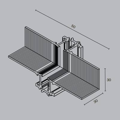 Коннектор угловой внутренний под шпаклевку , встраиваемый Levity, TRA184ICL-13B. TM Maytoni