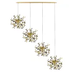 L4PL721132 Подвес четверной линейный EXTRA 4x3x5W(led) G9  (721132 - 4 + 572142 -1) ЗОЛОТО Lightstar