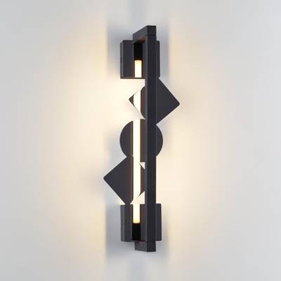 6690/7WL HIGHTECH ODL_EX24 017 Настенный светильник черный/черн полиров/металл/акрил поворотный на 360° IP20 LED 7W 184Лм 3000K GEOS