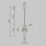 Подвесной светильник Звуковая волна / Sound Wave G9х1, MOD255PL-01B1. TM Maytoni