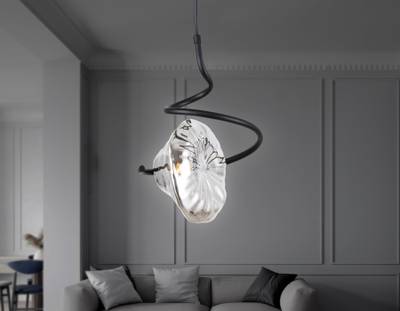 Светильник подвесной LH15001 BK/SM черный/дымчатый G9 max 40W D190*1400