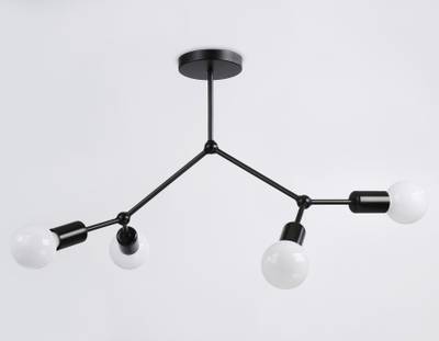Потолочный светильник в стиле лофт TR8033/4 BK черный E27*4 max 40W D670*440