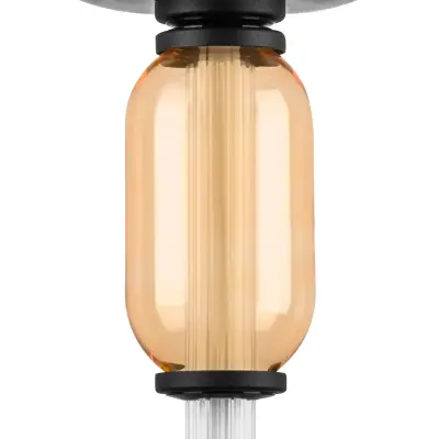 737527 Люстра EMISFERO 8W LED 250LM G ЧЕРНЫЙ/ПРОЗРАЧНЫЙ+ЯНТАРЬ 3000K Lightstar