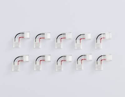 Соединитель угловой COB 12/24V для лент 12mm GS6871 (2 конт.) (10шт. в комплекте)