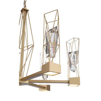 SL815.203.06 Люстра подвесная ST-Luce Матовое золото/Матовое золото, Прозрачный LED 6*8W 4000K