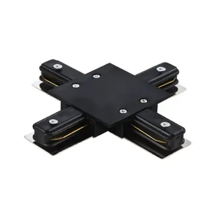 501147 Соединитель д/встраиваемых треков однофазный BARRA X-образный ЧЕРНЫЙ Lightstar