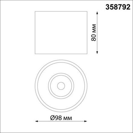 358792 OVER NT21 217 черный Светильник накладной светодиодный IP20 LED 15W 4000K 1600Лм 110-265V BIND