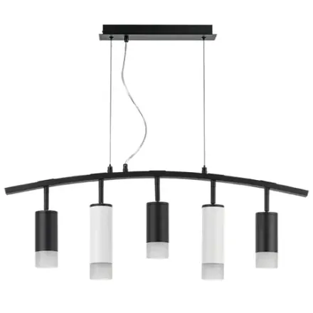 LR7353738621 Люстра RULLO 5х50W GU10 ЧЕРНЫЙ/БЕЛЫЙ (571735+214437-3+214486-2+202431-5)