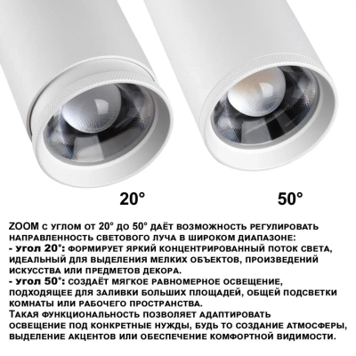 359585 PORT NT25 302 белый Светильник трехфазный трековый светодиод. с переключ. цв. темпер. и мощности IP20 LED 30-35-40W 220-240V 3000К\4000К\5700К
