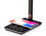 Светодиодная настольная лампа с беспроводной зарядкой и USB портом DE582 BK черный LED 2700-6400K 6W