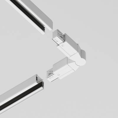 Коннектор поворотный шарнирный Trinity белый, TRA005CS-31W. TM Maytoni