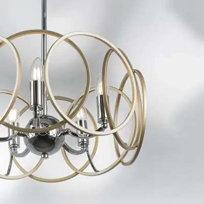 713053 Люстра REGOLO 5х40W E14 ХРОМ/ЗОЛОТО Lightstar