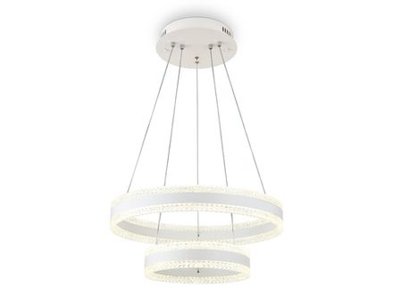 Светильник светодиодный подвесной управляемый FA6175/2 WH белый 108W 3000K+6400K/3000K/6400K/4200K+4200K D500*630 (ПДУ РАДИО 2.4G)