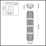 4854/4W HALL ODL_EX21 185 золото/стекло Настенный светильник E14 4*40W высота 890см EMPIRE