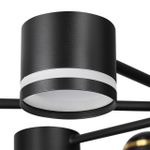 8234/8C COMFI LN25 черный, металл/акрил Люстра потолочная LED GX53 8*10W + LED-проектор 4*5W 2700К 220V VIRSAVA