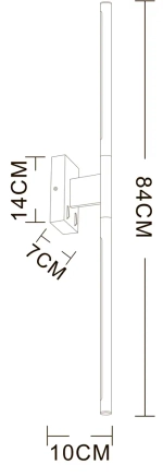 Декоративная подсветка Arte Lamp LINES A2029AP-1CC, 1хLED