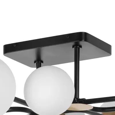 815380 Люстра CROCO 8х40W E14 ЧЕРНЫЙ МАТОВЫЙ/ЗОЛОТО Lightstar