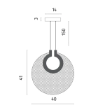 Подвесной светильник Divinare BILANCIA 5194/01 SP-15, 1хLED