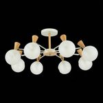 SLE220702-08 Люстра потолочная Белый, Светлое дерево/Белый E14 8*40W